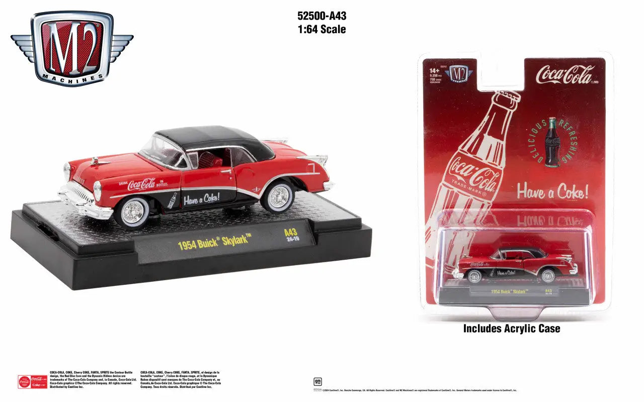 Red 1954 Buick Skylark convertible die-cast model from M2 Machines Release A43