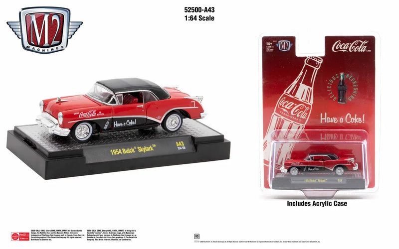 Red 1954 Buick Skylark convertible die-cast model from M2 Machines Release A43