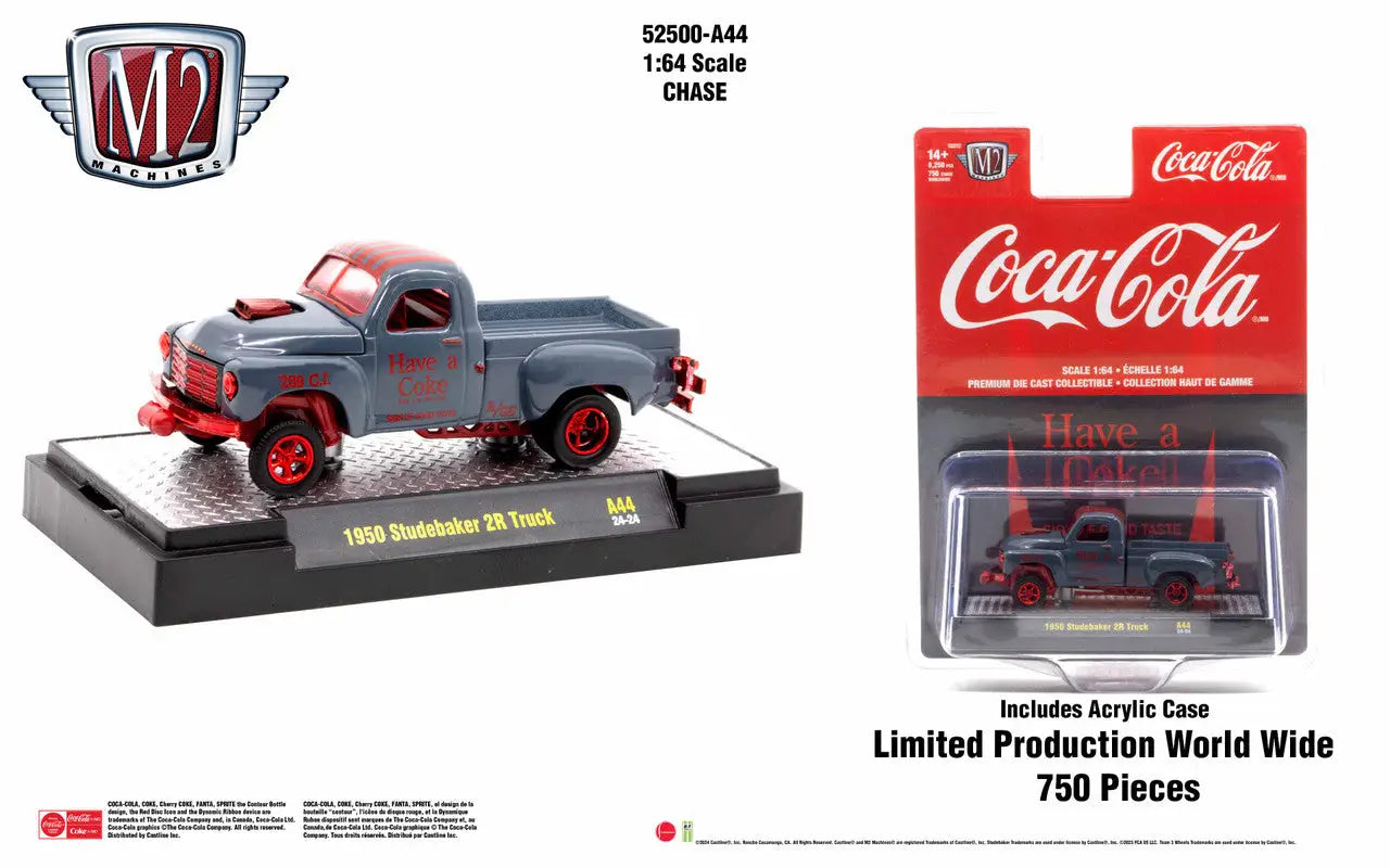 Gray and red vintage Studebaker 2R Truck CHASE from M2 Machines Release A44