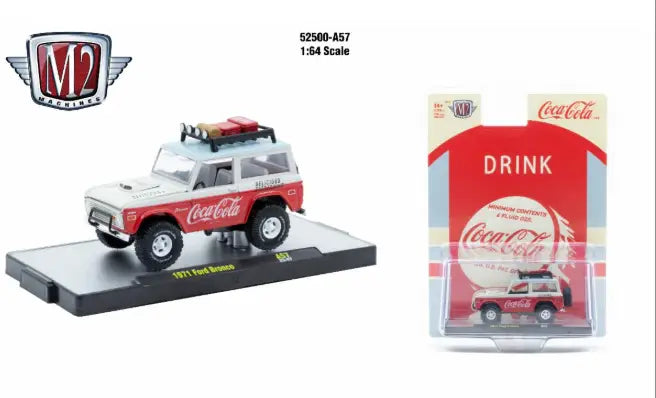 M2 Machines Coca-Cola Release A57 1971 Ford Bronco Coca Cola - Other