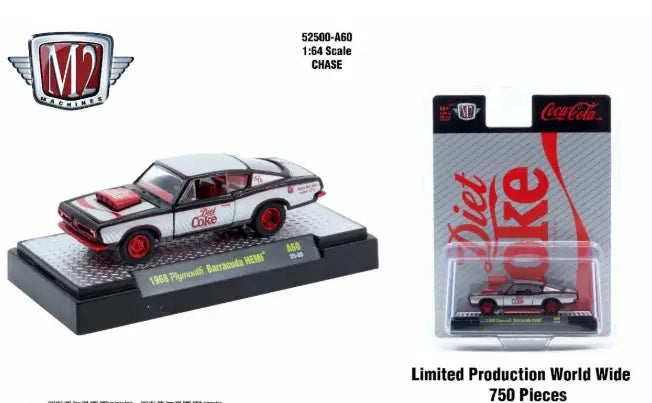 M2 Machines Coca-Cola Release A60 1968 Plymouth Barracuda Hemi Diet Coke CHASE - Collectibles