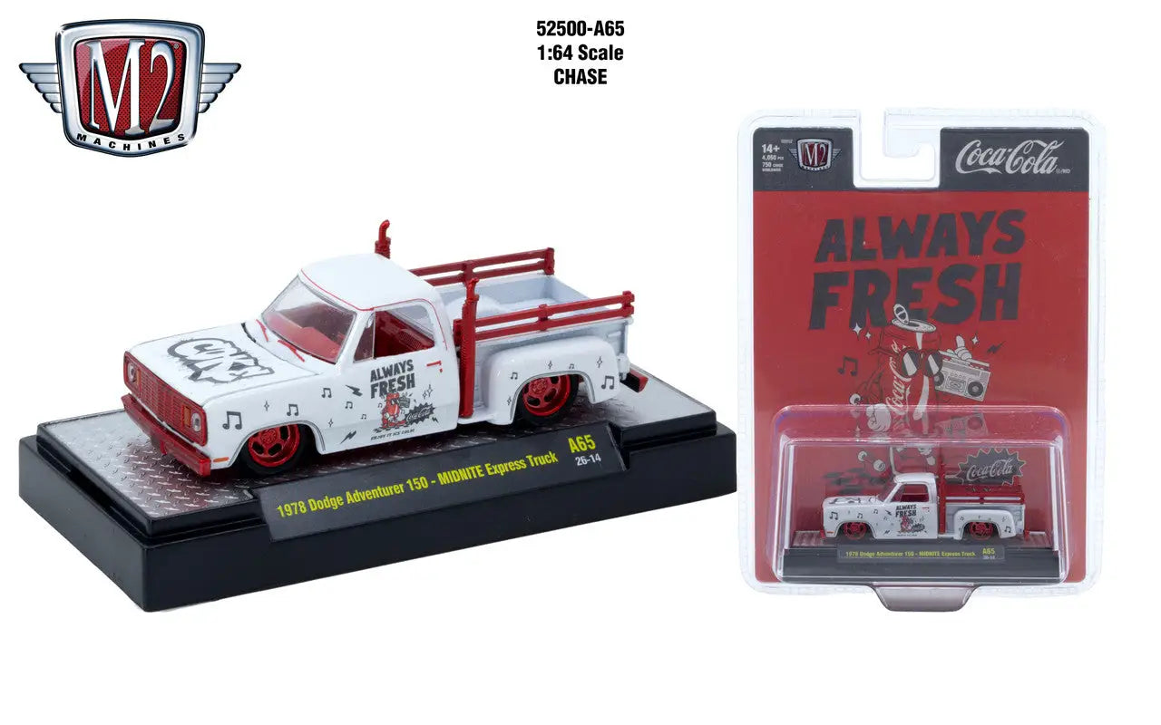 M2 Machines Coca-Cola Release A65 78 Dodge Adventurer 150 Midnight Express CHASE - Other