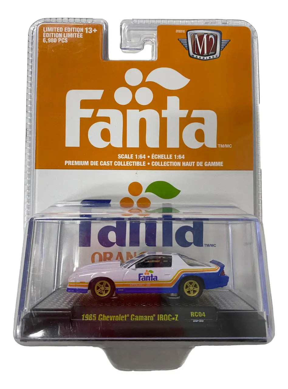 Die-cast model of a 1968 Chevrolet Camaro with Fanta branding, part of Release RC04 Fanta Chase