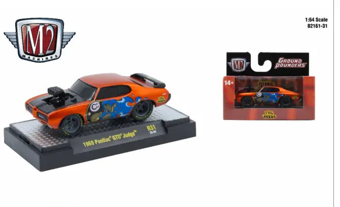 M2 Machines Ground Pounder R31 1969 Pontiac GTO Judge - Collectibles