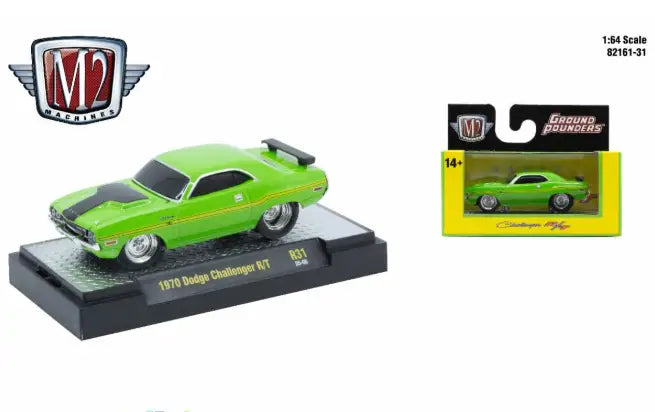 M2 Machines Ground Pounder R31 1970 Dodge Challenger R/T