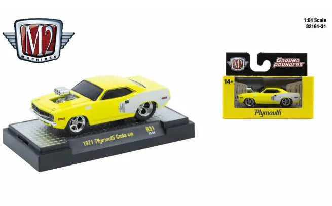 M2 Machines Ground Pounder R31 1971 Plymouth Cuda 440