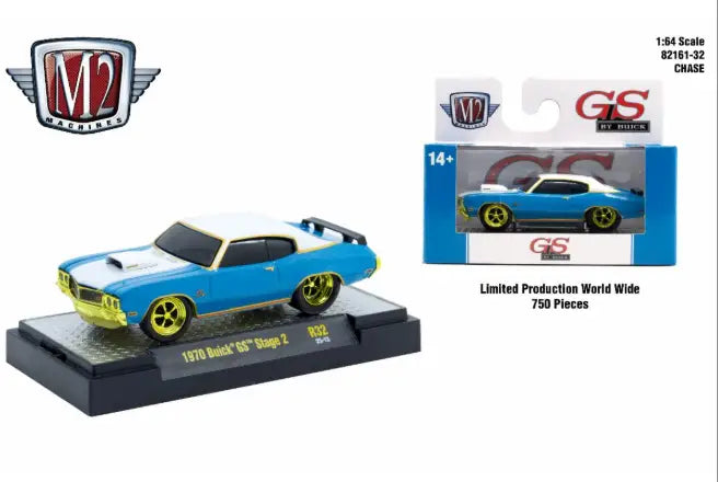 M2 Machines Ground Pounder R32 1970 Buick GS Stage 2 CHASE 750 VERSON - Other