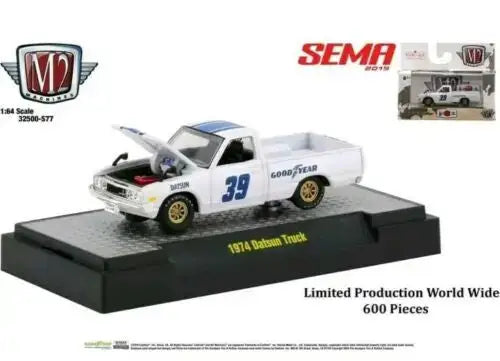 M2 Machines SEMA 2019 1:64 1974 Datsun Truck Goodyear Limited to 600