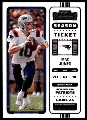 Mac Jones 2022 Panini Contenders #85 New England Patriots - Football Card Single