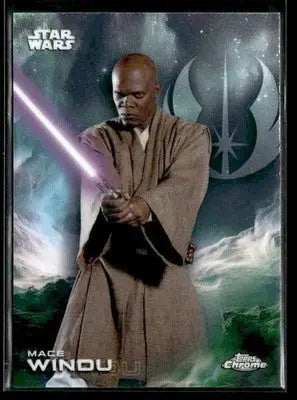 🌟 Mace Windu, 2025 Topps Chrome Star Wars #85 🌟 - Star Wars Card Single