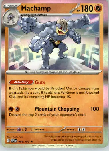 Machamp - SV: Scarlet & Violet 151 - 068/165 - Holo NM - Pokémon Card Single