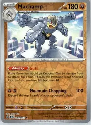 Machamp - SV: Scarlet & Violet 151 - 068/165 - Reverse Holo NM - Pokémon Card Single
