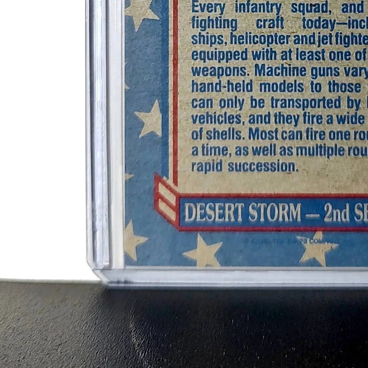 Machine Gun 1991 Topps Desert Storm #95 Card