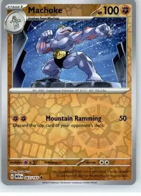 Machoke - SV: Scarlet & Violet 151 - Reverse Holo NM - #067/165 - Pokémon Card Single