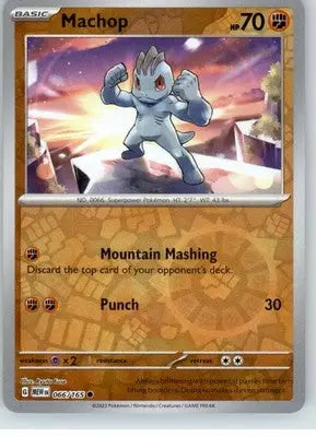 Machop - SV: Scarlet & Violet 151 - Reverse Holo NM - #066/165 - Pokémon Card Single