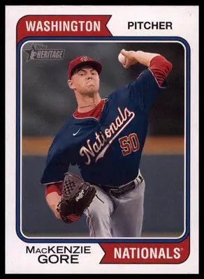 MacKenzie Gore 2023 Topps Heritage #23 Washington Nationals - Baseball Card Single