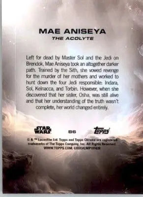 Mae Aniseya - 2025 Topps Chrome Star Wars - #86 - Non_sport - Non-Sports Card Single