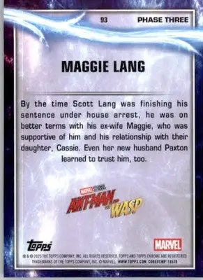 Maggie Lang - 2025 Topps Chrome Marvel Studios - #93 - Non_sport - Marvel Card Single