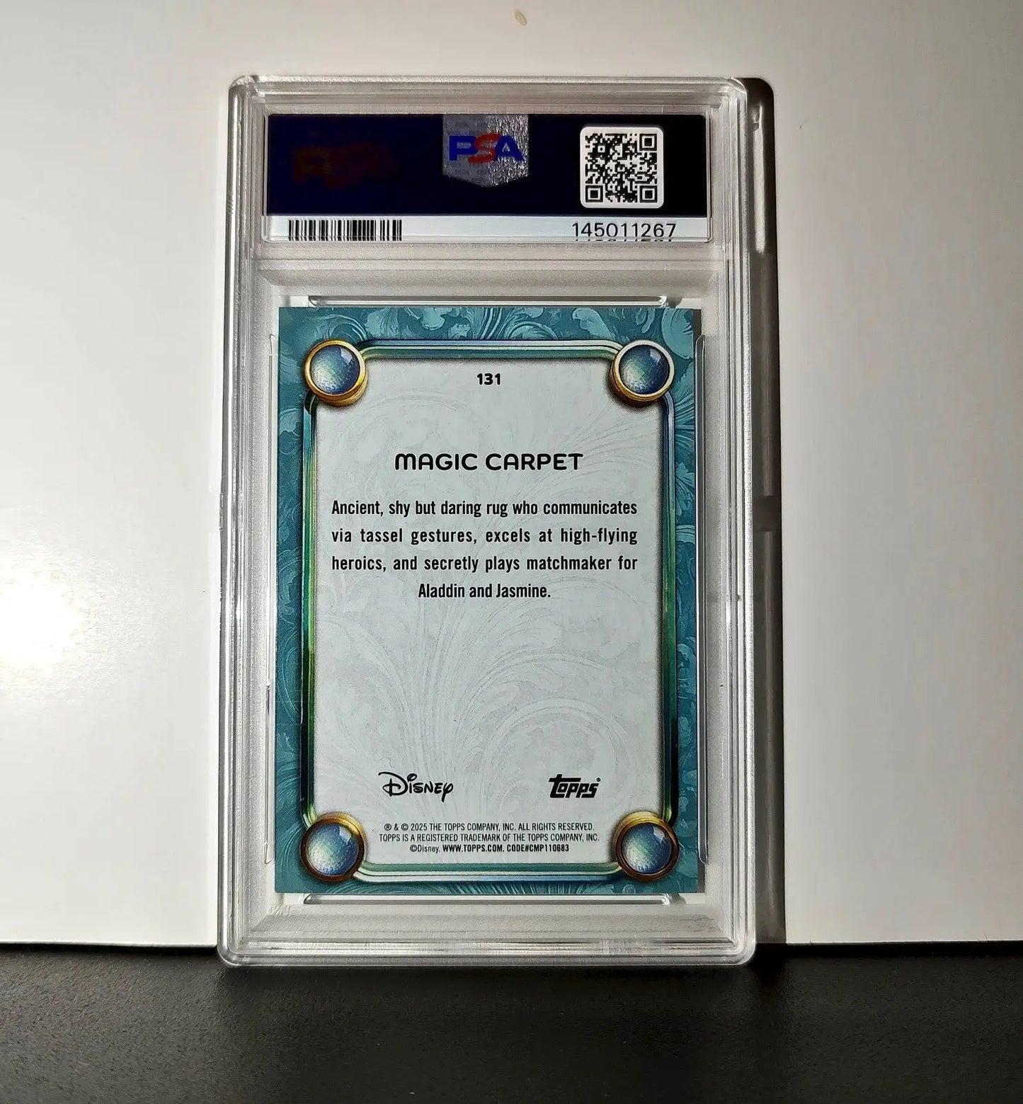 Magic Carpet 2025 Topps Disney Wonder #131 Diamond Card Aladdin PSA 6 - Non-Sports Card Single