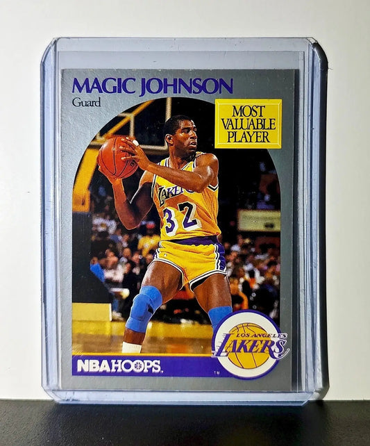 Magic Johnson 1990 NBA Hoops NBA #157 MVP Card Los Angeles Lakers - Basketball Card Single