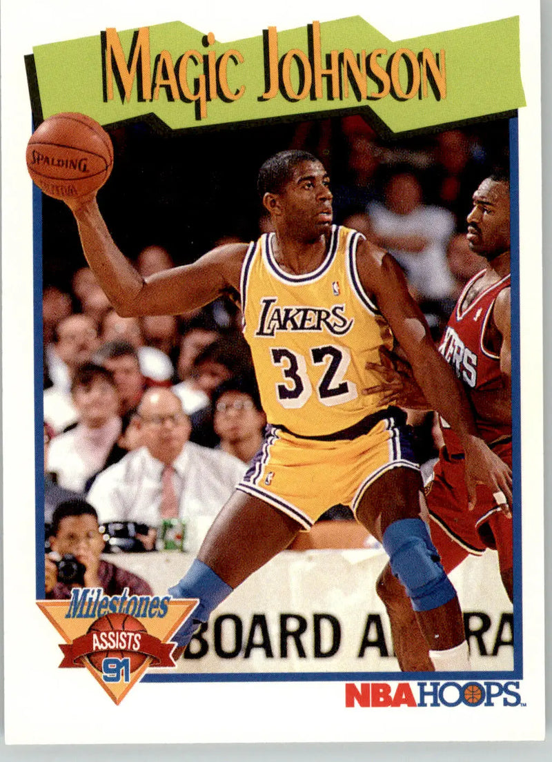 Magic Johnson - 1991-92 Hoops - #316 - Basketball - Basketball Card Single