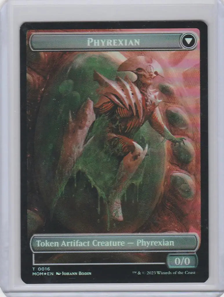 Incubator Phyrexian 0/0 double-sided token foil from Magic March of the Machine