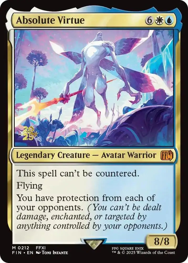 Magic MTG Absolute Virtue [Final Fantasy Prerelease Promos] Lightly Played - TCG Card Single