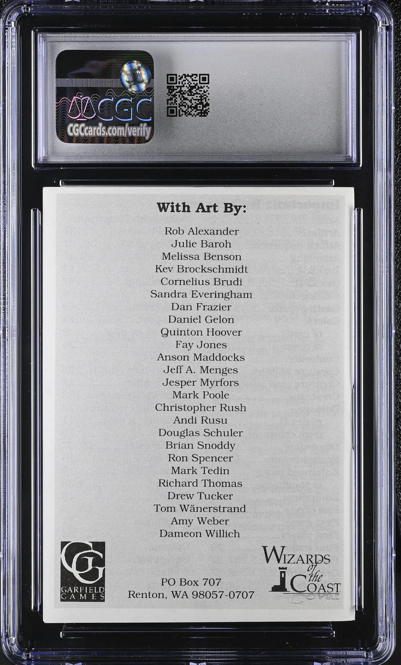 Magic MTG Beta Unlimited Instruction Booklet CGC 9 Mint - Entertainment Memorabilia