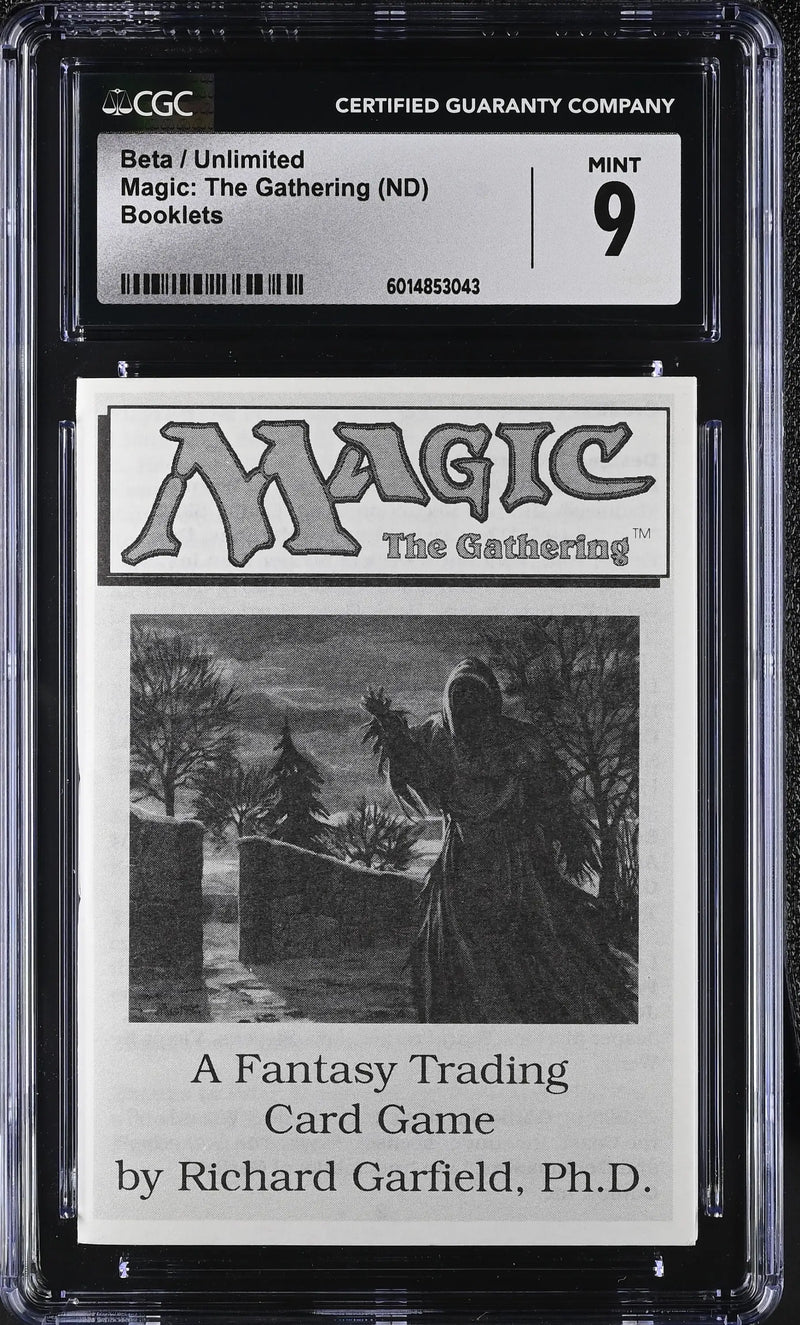 Magic MTG Beta Unlimited Instruction Booklet CGC 9 Mint - Entertainment Memorabilia