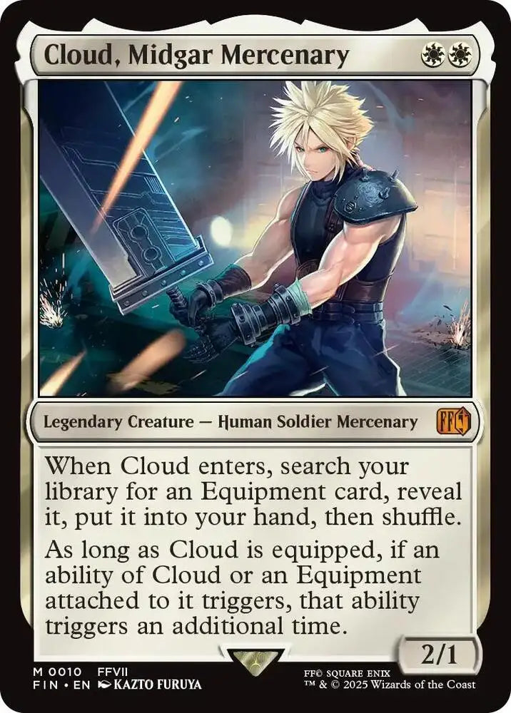Magic MTG Cloud Midgar Mercenary [Final Fantasy] Near Mint - Magic Card Single
