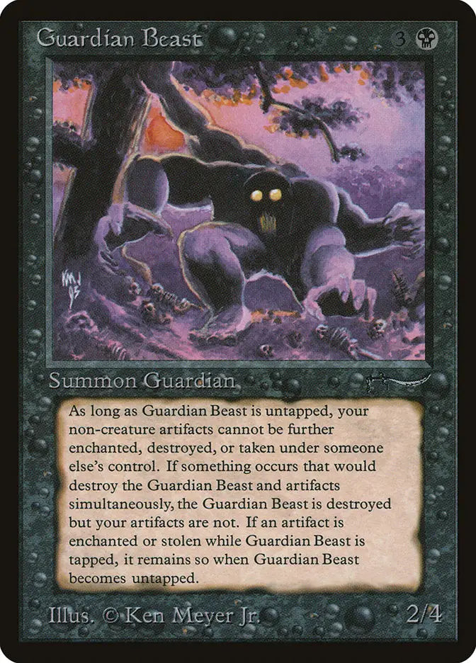 Magic MTG Guardian Beast [Arabian Nights] Graded CGC 7 NM - Magic Card Single