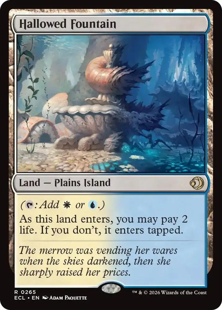 Magic MTG Hallowed Fountain [Lorwyn Eclipsed] Near Mint Single - Magic Card Single