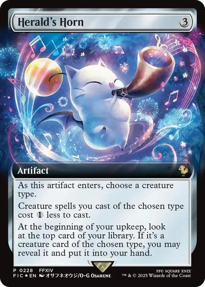 Magic MTG Herald’s Horn (Extended Art) [Buy-A-Box Promos] Near Mint Foil - TCG - MTG Single