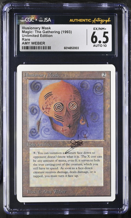 Magic MTG Illusionary Mask [Unlimited Edition] CGC 6.5 EX/NM JSA Amy Weber Autograph - Magic Card Single
