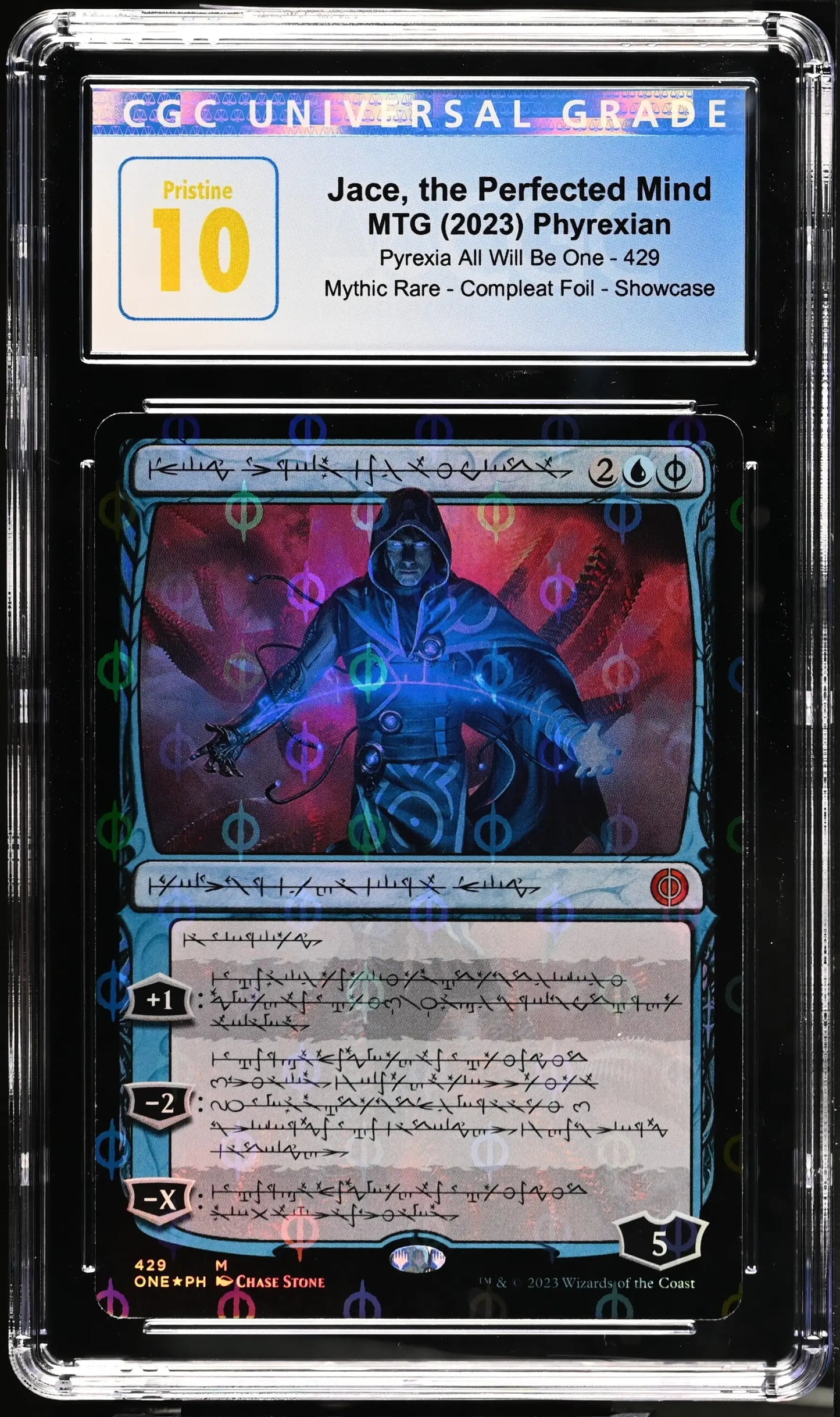 Magic MTG Jace the Perfected Mind (Phyrexian Foil) 429 [Phyrexia: All Will Be One] CGC 10 Pristine - Magic Card Single