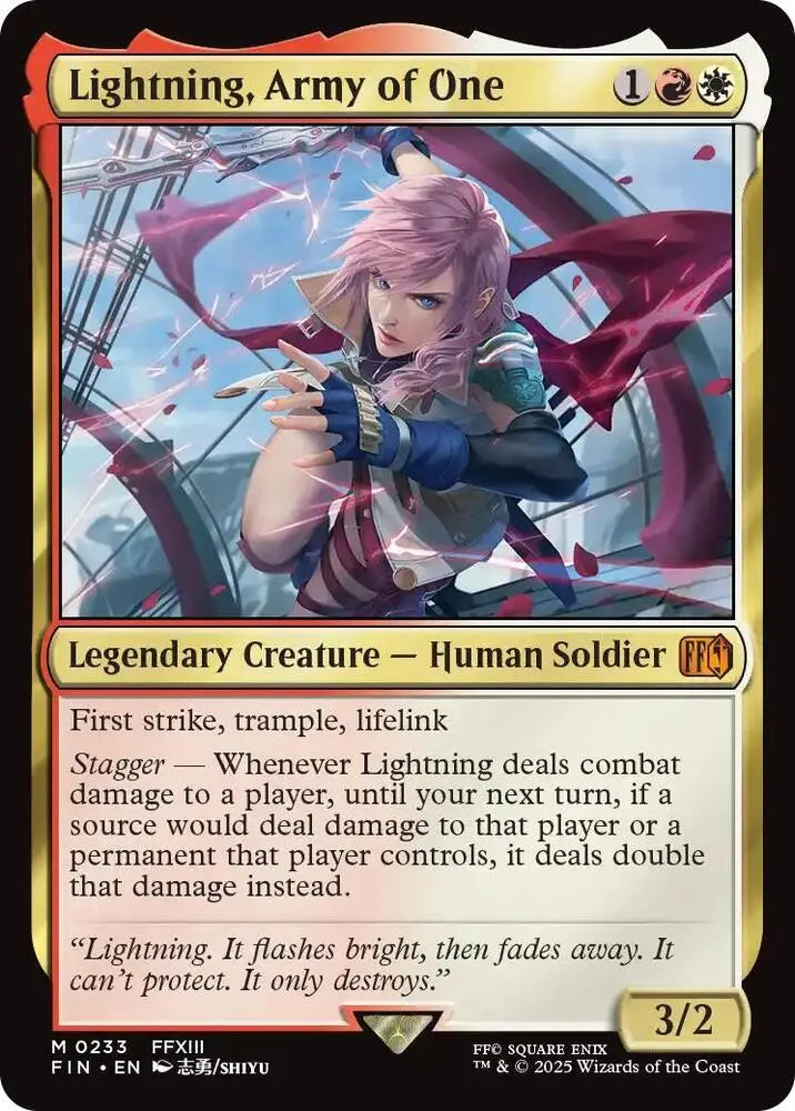 Magic MTG Lightning Army of One [Final Fantasy] Near Mint Foil - Magic Card Single