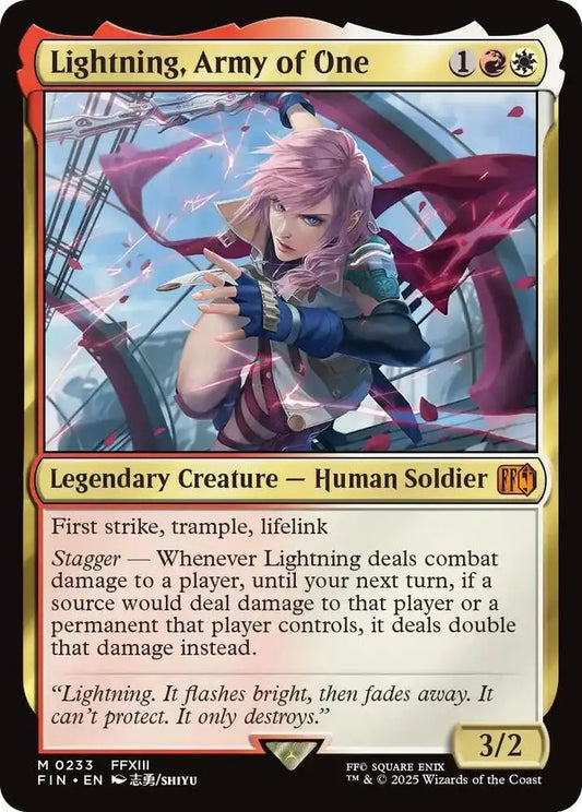 Magic MTG Lightning Army of One [Final Fantasy] Near Mint Foil - Magic Card Single