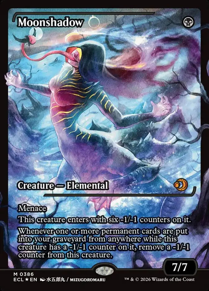 Magic MTG Moonshadow (Japanese Showcase Foil) [Lorwyn Eclipsed] Near Mint Single - Magic Card Single