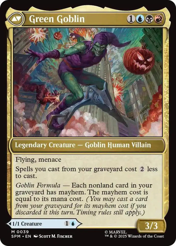 Magic MTG Norman Osborn // Green Goblin [Marvel’s Spider-Man] Near Mint - Magic Card Single