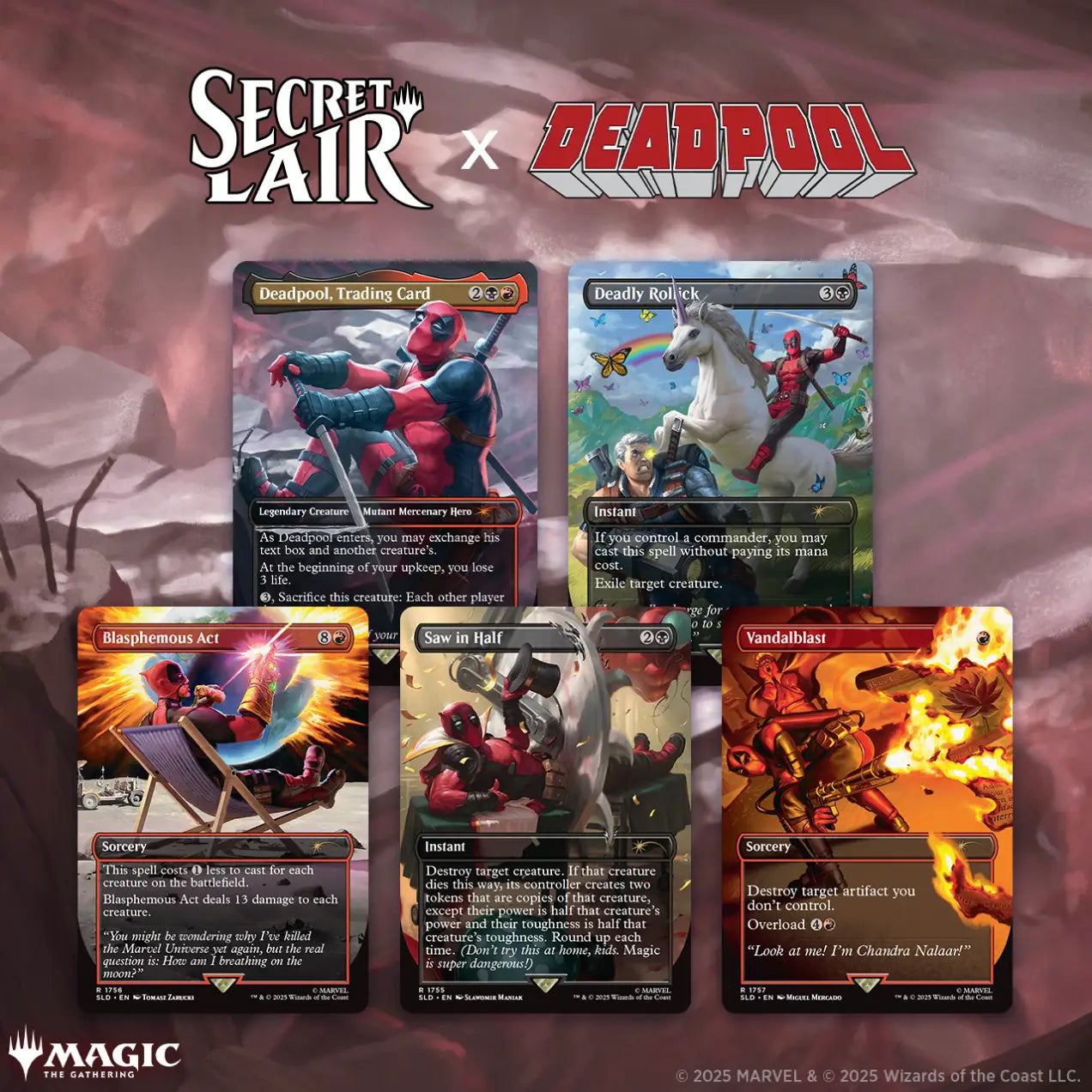 Magic MTG Secret Lair x Marvel’s Deadpool Non-Foil Edition - Magic Card Single