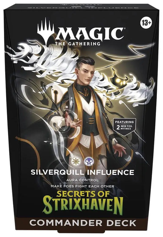 Magic MTG Secrets of Strixhaven Commander Deck - Silverquill Influence - Magic Card Box