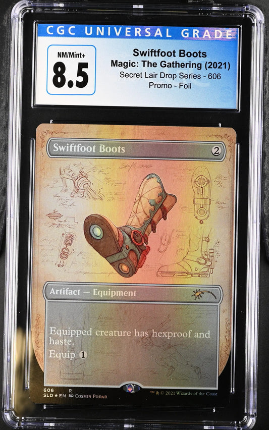 Magic MTG Swiftfoot Boots (Blueprint) [Secret Lair Drop Promos] CGC 8.5 NM/Mint - Magic Card Single