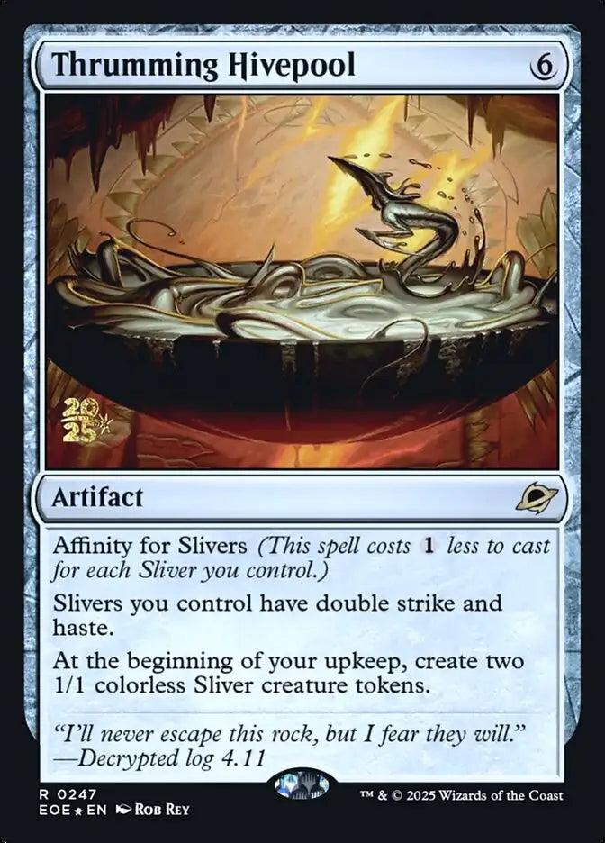 Magic MTG Thrumming Hivepool [Edge of Eternities Promos] Near Mint Foil - Magic Card Single