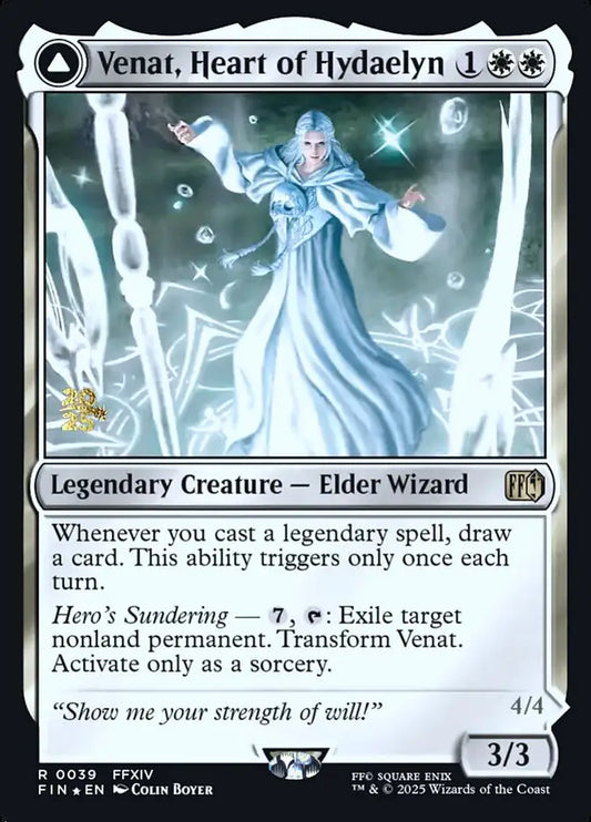 Magic MTG Venat Heart of Hydaelyn // Hydaelyn the Mothercrystal [Final Fantasy Promo] Near Mint - Magic Card Single