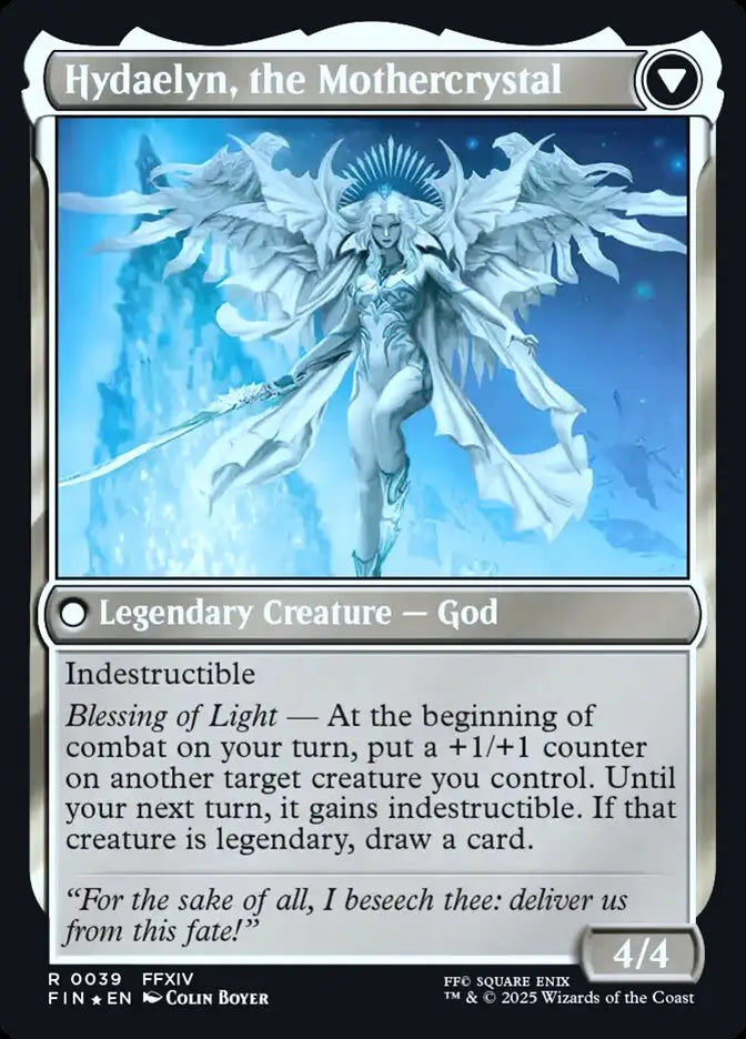 Magic MTG Venat Heart of Hydaelyn // Hydaelyn the Mothercrystal [Final Fantasy Promo] Near Mint - Magic Card Single