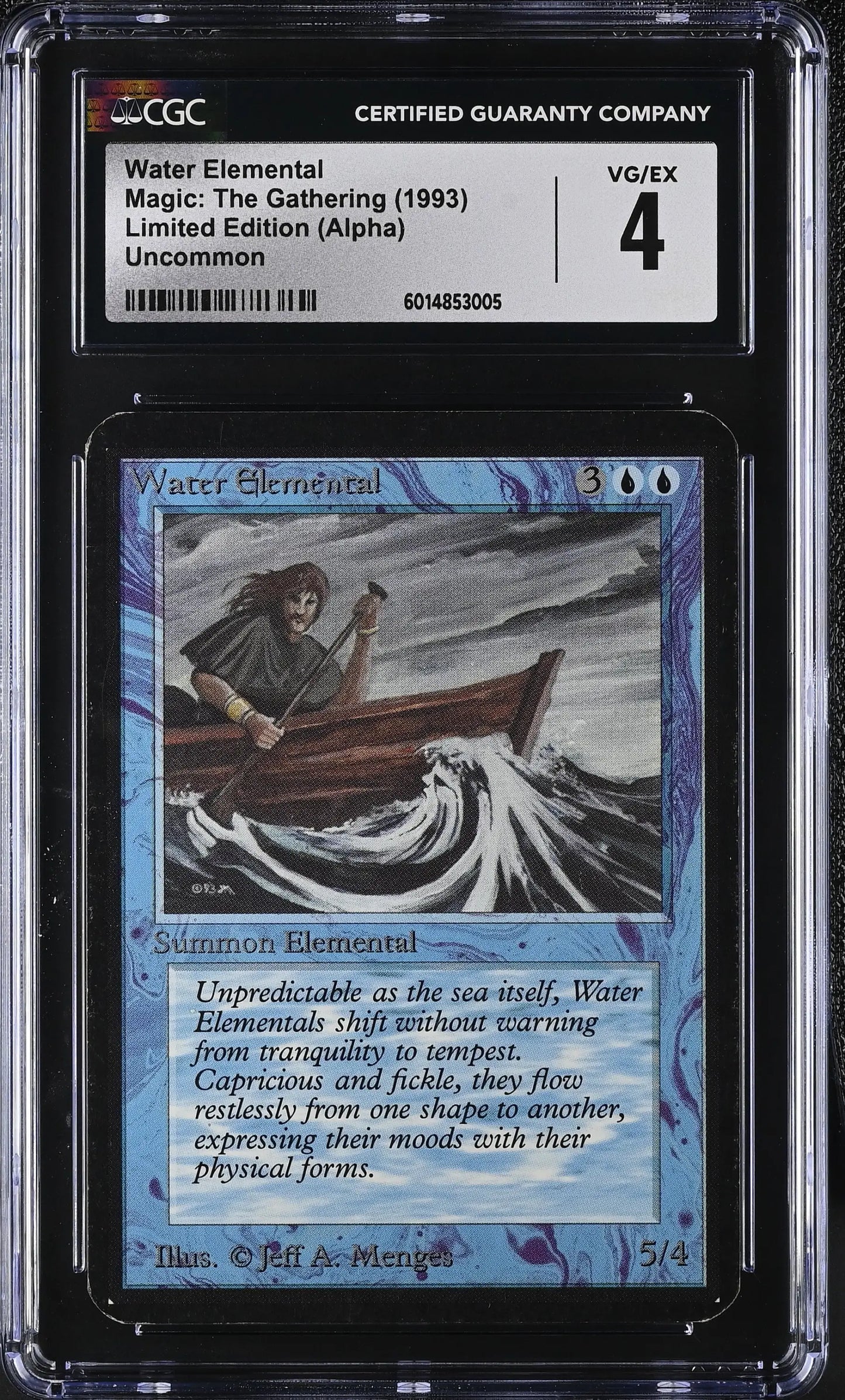 Magic MTG Water Elemental [Alpha Edition] Graded CGC 4 VG/Ex - Magic Card Single