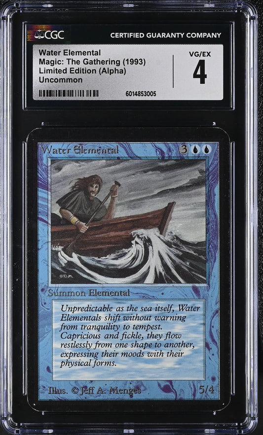 Magic MTG Water Elemental [Alpha Edition] Graded CGC 4 VG/Ex - Magic Card Single