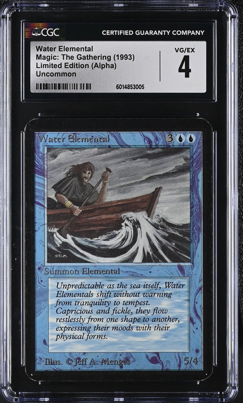 Magic MTG Water Elemental [Alpha Edition] Graded CGC 4 VG/Ex - Magic Card Single
