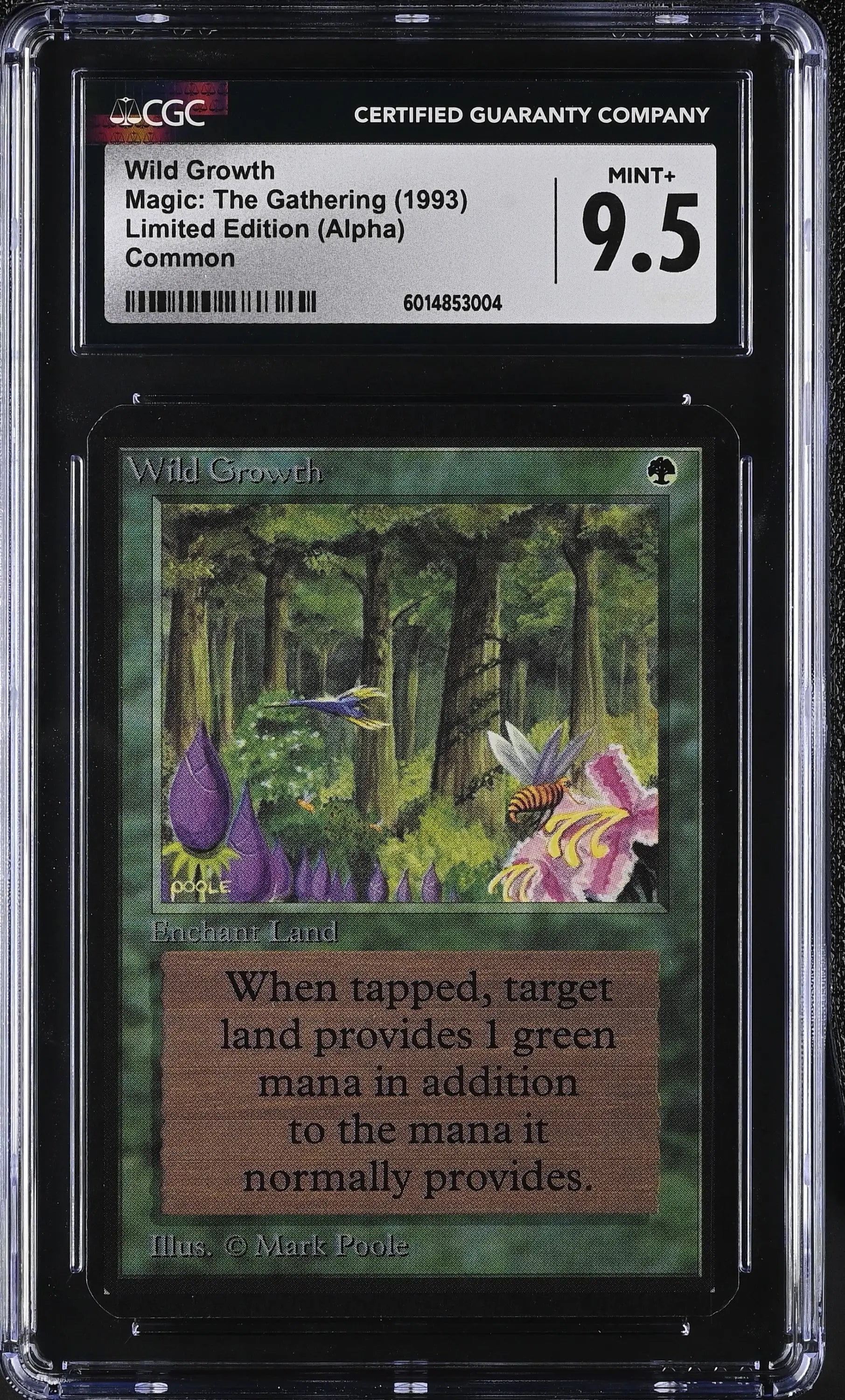 Magic MTG Wild Growth [Alpha Edition] Graded CGC 9.5 Mint+ - Magic Card Single