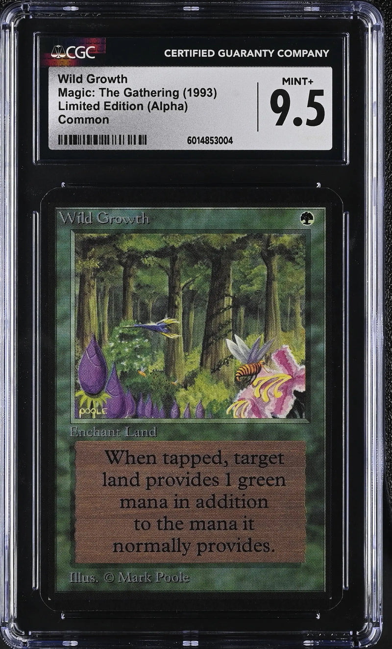 Magic MTG Wild Growth [Alpha Edition] Graded CGC 9.5 Mint+ - Magic Card Single